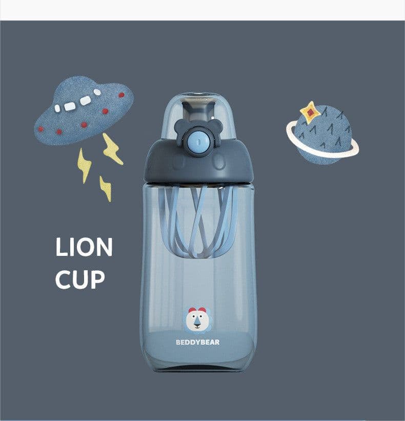 image-Children's Water Cup Plastic Anti-fall Portable Water Bottle