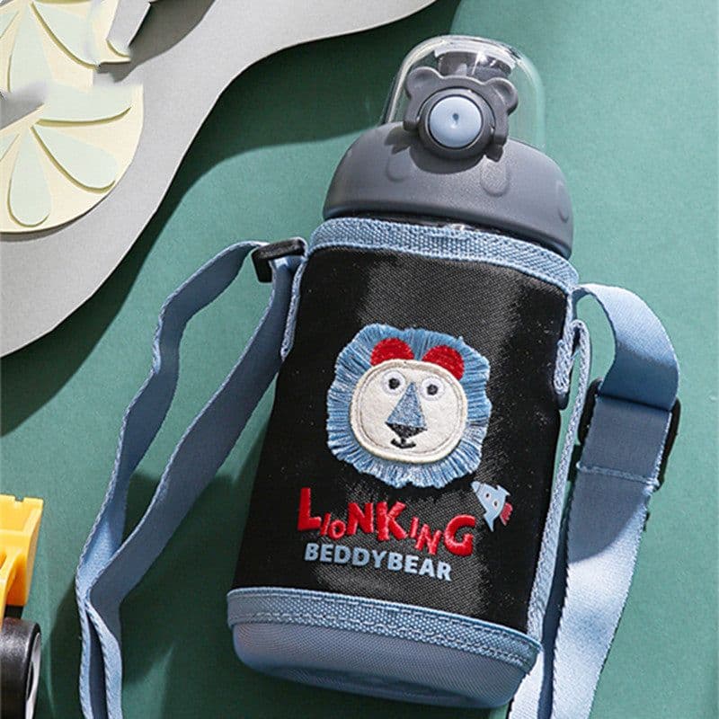 image-Children's Water Cup Plastic Anti-fall Portable Water Bottle