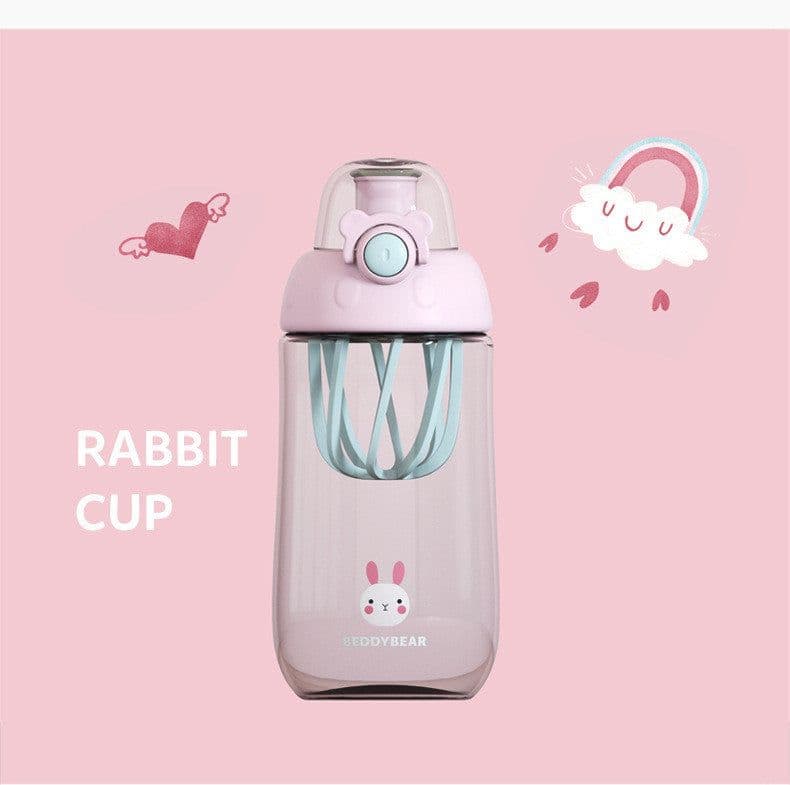 image-Children's Water Cup Plastic Anti-fall Portable Water Bottle