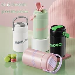 image-Girls' Good-looking Tea Water Separation Stainless Steel Vacuum Cup Portable Water Cup