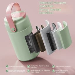 image-Girls' Good-looking Tea Water Separation Stainless Steel Vacuum Cup Portable Water Cup