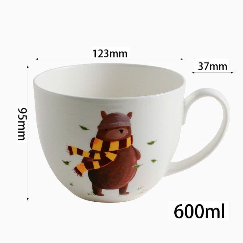 image-Bone China Mug Ice Cream Cup Large Noodle Cup Water Cup