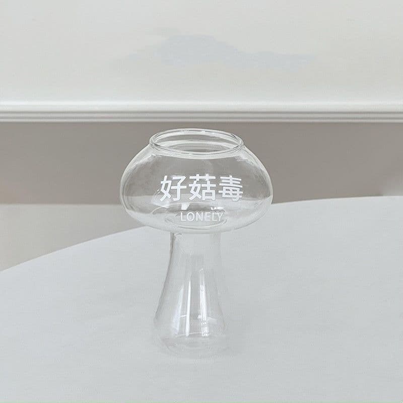 image-Creative Funny Internet Celebrity Water Cup Printed Mushroom Cup Glass Cup