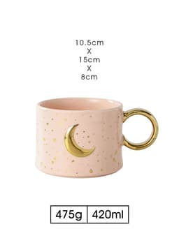 image-Empty Cup Couple Pair Cup Mug Ceramic Water Cup Drinking Cup Home Milk Coffee Cup
