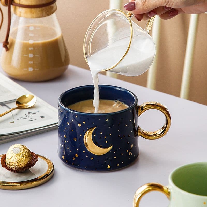 image-Empty Cup Couple Pair Cup Mug Ceramic Water Cup Drinking Cup Home Milk Coffee Cup