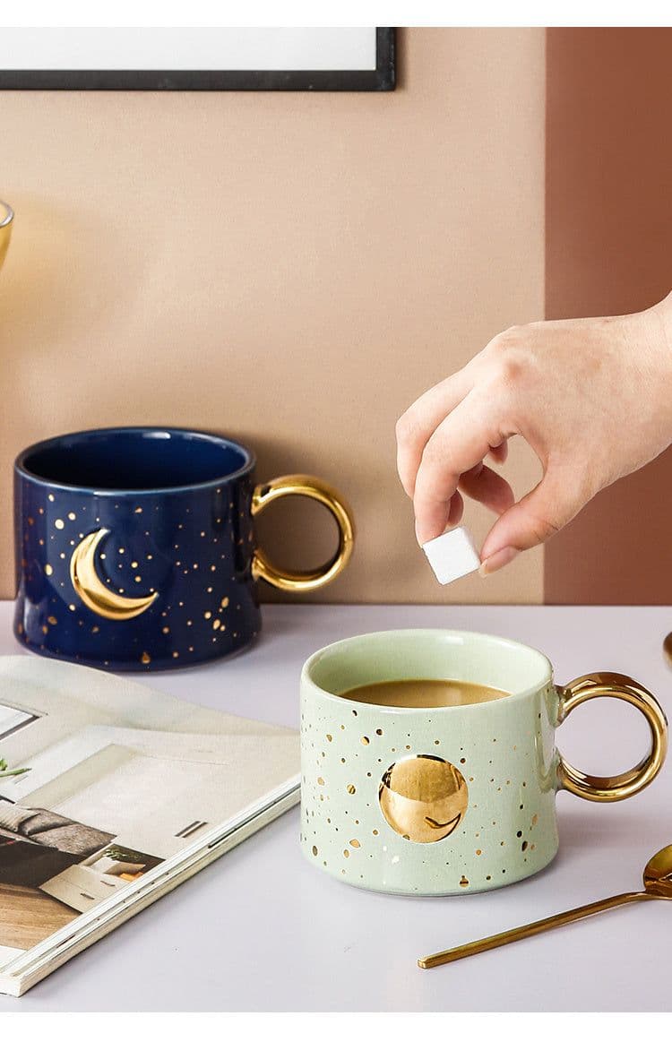 image-Empty Cup Couple Pair Cup Mug Ceramic Water Cup Drinking Cup Home Milk Coffee Cup
