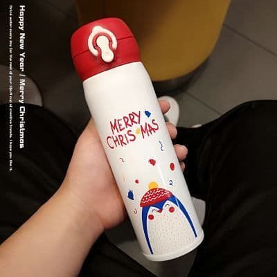image-Christmas Vacuum Cup Water Cup Elk Christmas Eve Gift