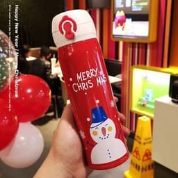 image-Christmas Vacuum Cup Water Cup Elk Christmas Eve Gift