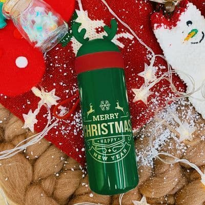 image-Christmas Vacuum Cup Water Cup Elk Christmas Eve Gift