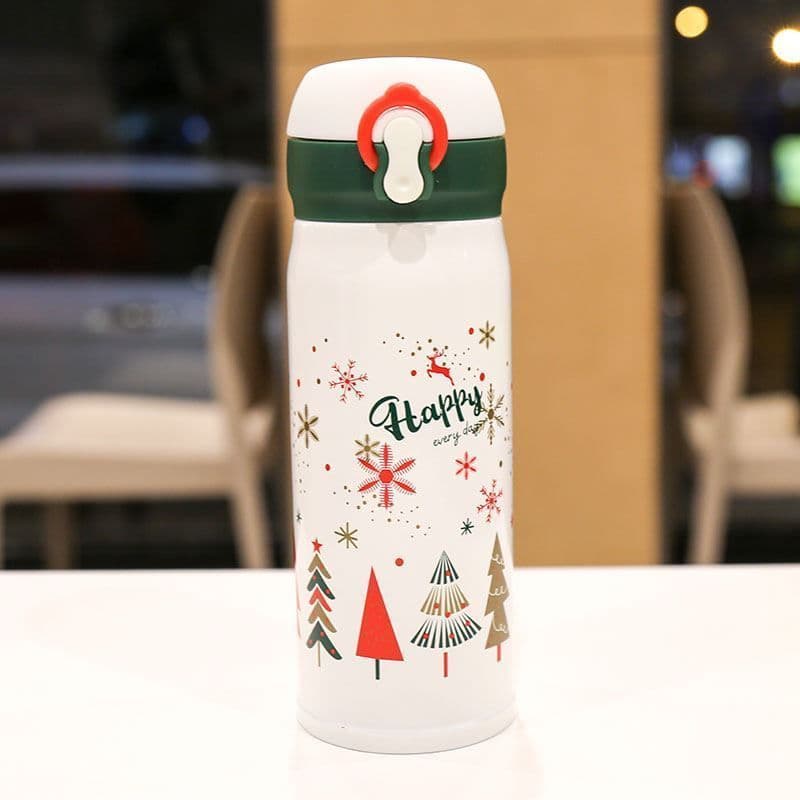 image-Christmas Vacuum Cup Water Cup Elk Christmas Eve Gift