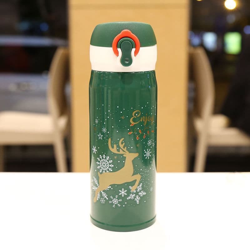 image-Christmas Vacuum Cup Water Cup Elk Christmas Eve Gift