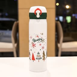 image-Christmas Vacuum Cup Water Cup Elk Christmas Eve Gift