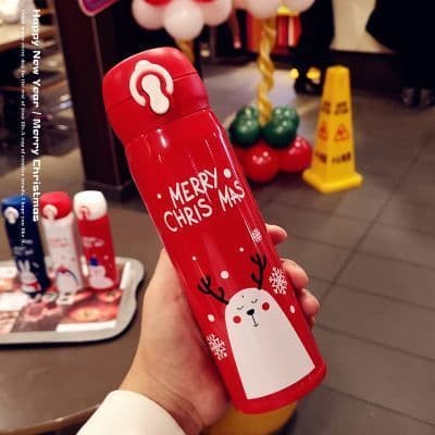 image-Christmas Vacuum Cup Water Cup Elk Christmas Eve Gift