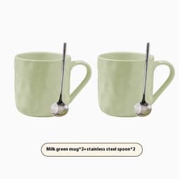 image-Household Drinking Ceramic Couple Water Cup Oat Cup Breakfast Cup Coffee Cup Mug