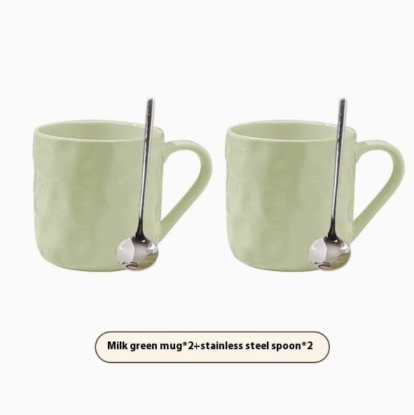image-Household Drinking Ceramic Couple Water Cup Oat Cup Breakfast Cup Coffee Cup Mug