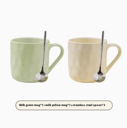 image-Household Drinking Ceramic Couple Water Cup Oat Cup Breakfast Cup Coffee Cup Mug