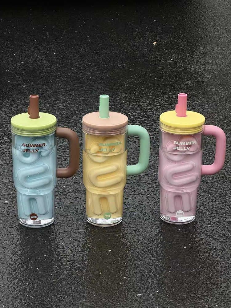 image-Cup With Straw Large Capacity Portable Tritan Water Cup
