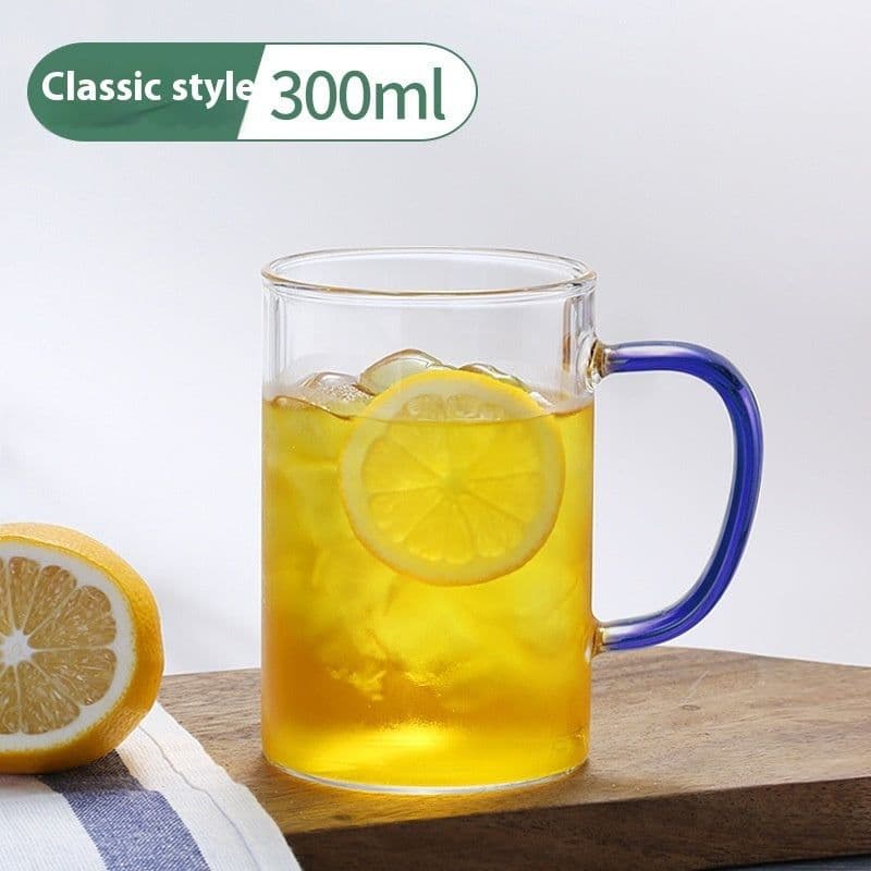 image-Glass Handle Water Cup Household Heat-resistant Breakfast Cup