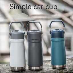 image-Stainless Steel Vacuum Cup Portable Vehicle-mounted Water Cup