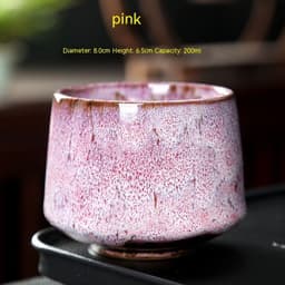 image-Ceramic Cup Retro Stoneware Coffee Cup Household Drinking Water Single Cup Stove Tea Cup