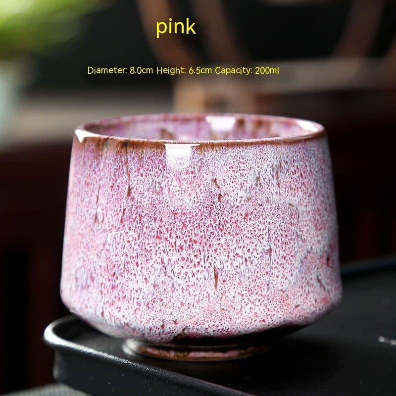 image-Ceramic Cup Retro Stoneware Coffee Cup Household Drinking Water Single Cup Stove Tea Cup