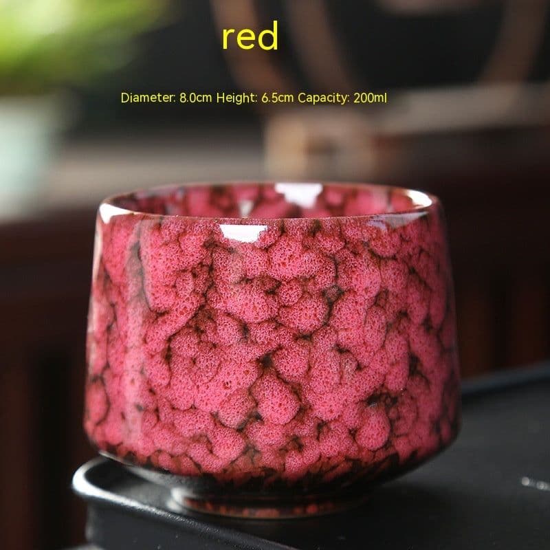 image-Ceramic Cup Retro Stoneware Coffee Cup Household Drinking Water Single Cup Stove Tea Cup