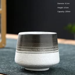image-Ceramic Cup Retro Stoneware Coffee Cup Household Drinking Water Single Cup Stove Tea Cup