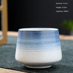 image-Ceramic Cup Retro Stoneware Coffee Cup Household Drinking Water Single Cup Stove Tea Cup