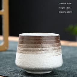 image-Ceramic Cup Retro Stoneware Coffee Cup Household Drinking Water Single Cup Stove Tea Cup