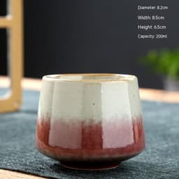 image-Ceramic Cup Retro Stoneware Coffee Cup Household Drinking Water Single Cup Stove Tea Cup