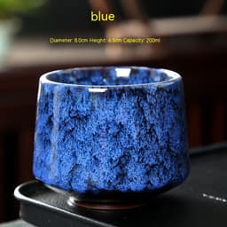 image-Ceramic Cup Retro Stoneware Coffee Cup Household Drinking Water Single Cup Stove Tea Cup