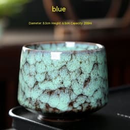 image-Ceramic Cup Retro Stoneware Coffee Cup Household Drinking Water Single Cup Stove Tea Cup