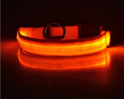 image-Nylon LED Pet Dog Luminous Collar Night Safety Flashing Glow in Dark Dog Cat Leash Adjustable Pet Supplies