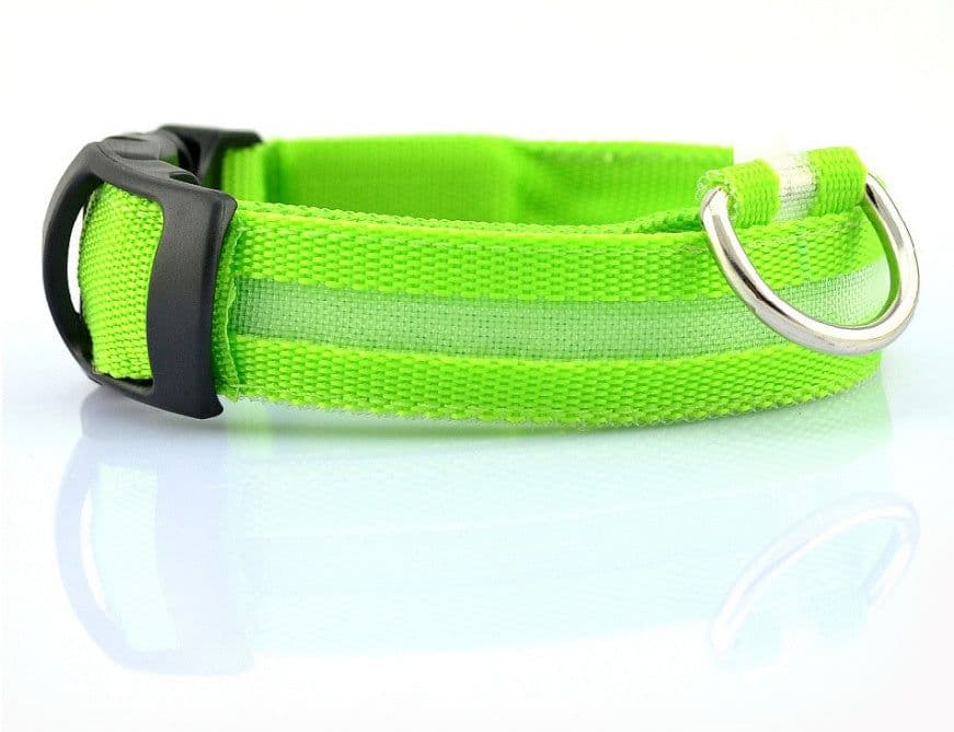 image-Nylon LED Pet Dog Luminous Collar Night Safety Flashing Glow in Dark Dog Cat Leash Adjustable Pet Supplies