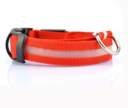 image-Nylon LED Pet Dog Luminous Collar Night Safety Flashing Glow in Dark Dog Cat Leash Adjustable Pet Supplies