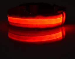 image-Nylon LED Pet Dog Luminous Collar Night Safety Flashing Glow in Dark Dog Cat Leash Adjustable Pet Supplies