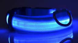 image-Nylon LED Pet Dog Luminous Collar Night Safety Flashing Glow in Dark Dog Cat Leash Adjustable Pet Supplies