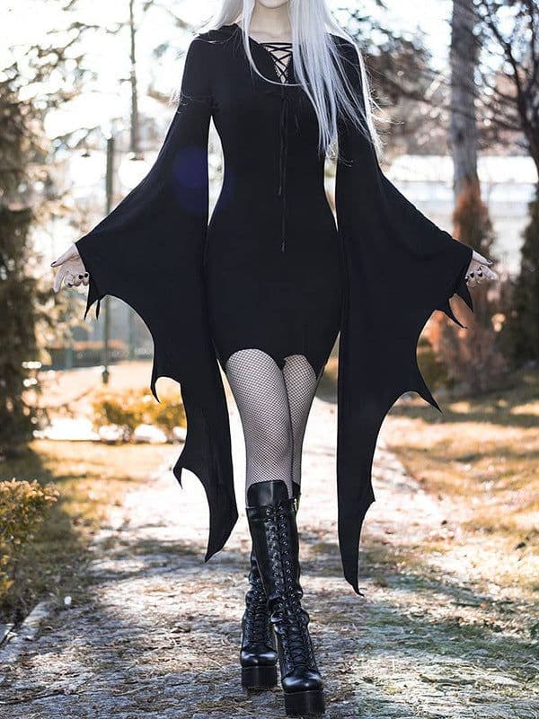image-Cosplay Medieval Forest Elven Elf Pixie Costume For Women Gothic Vintage Slim Hooded Nienna Dress Halloween Carnival Party Dress