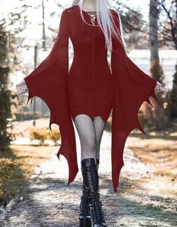 image-Cosplay Medieval Forest Elven Elf Pixie Costume For Women Gothic Vintage Slim Hooded Nienna Dress Halloween Carnival Party Dress