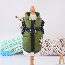 image-Waterproof Dog Clothes Winter Dog Coat With Harness Warm Pet Clothing Big Dog Jacket Chihuahua Labrador Coat Costume