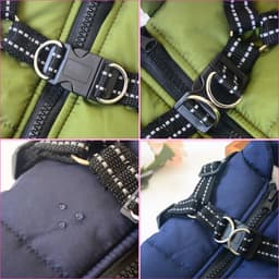 image-Waterproof Dog Clothes Winter Dog Coat With Harness Warm Pet Clothing Big Dog Jacket Chihuahua Labrador Coat Costume