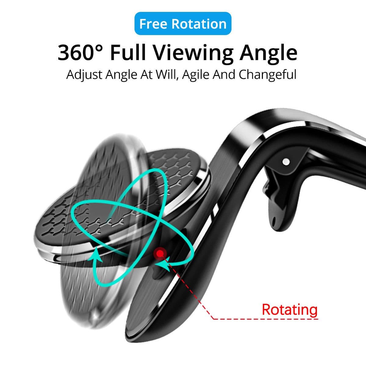 image-Magnetic Car Phone Holder Air Vent Magnet Mount Smartphone Phone Holder Car Rotation Bracket