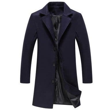 image-Autumn And Winter New Mens Solid Color Casual Business Woolen Coats