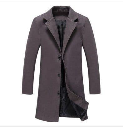 image-Autumn And Winter New Mens Solid Color Casual Business Woolen Coats