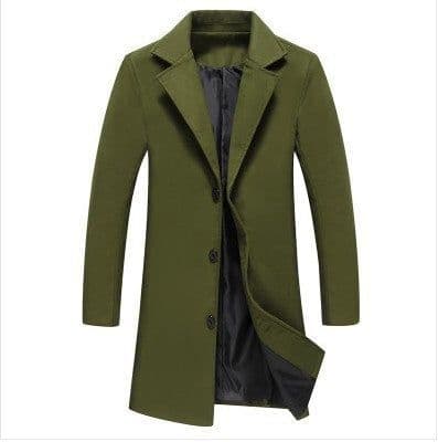 image-Autumn And Winter New Mens Solid Color Casual Business Woolen Coats