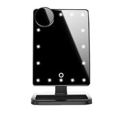 image-Touch Screen Makeup Mirror With 20 LED Light Bluetooth Music Speaker 10X Magnifying Mirrors Lights