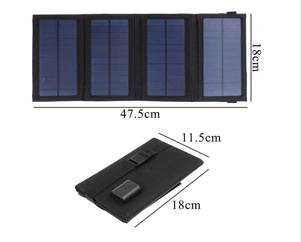 image-Outdoor 8W folding solar charger Direct charging collapsible solar package Off-road emergency mobile power supply