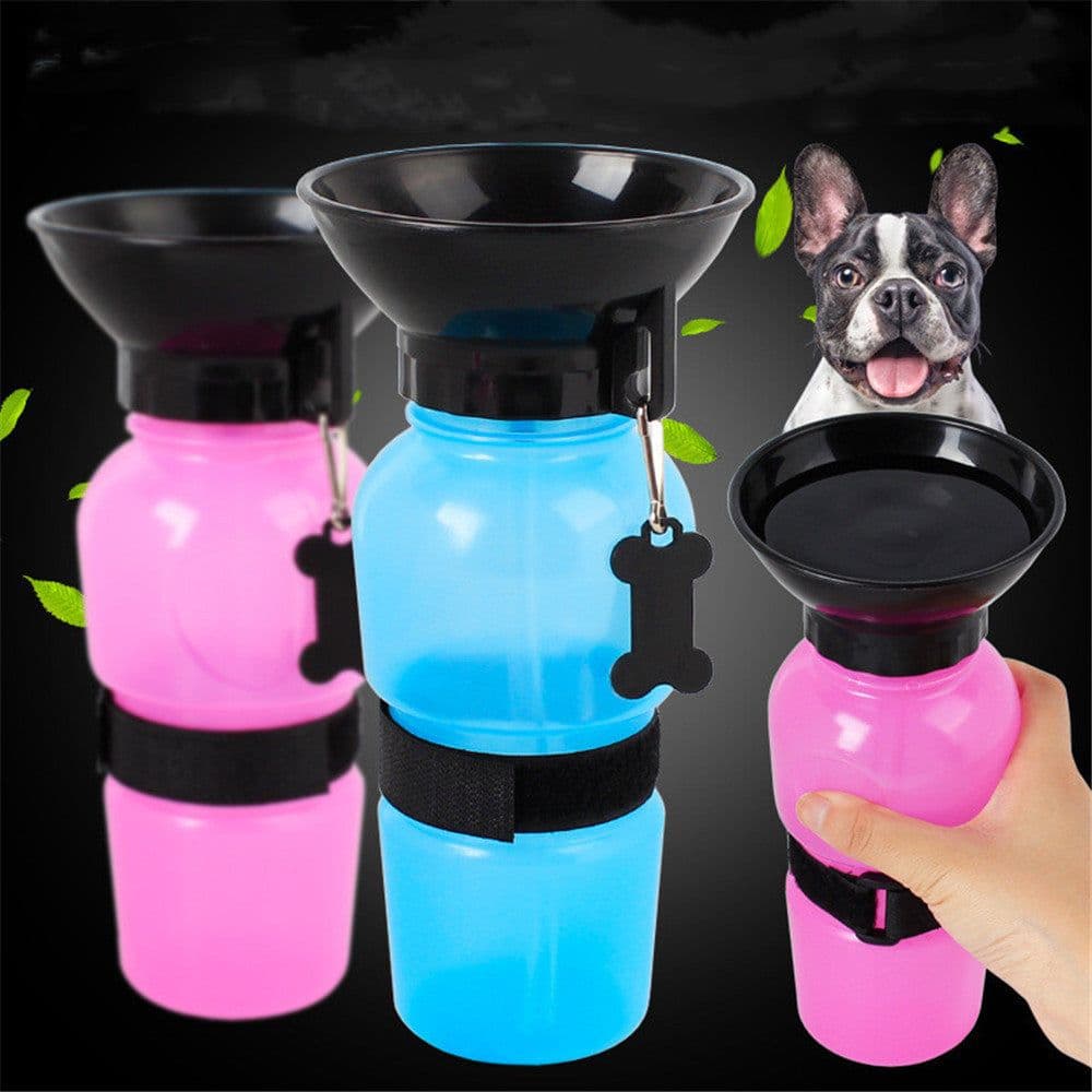image-Pet Dog Drinking Water Bottle Sports Squeeze Type Puppy Cat Portable Travel Outdoor Feed Bowl Drinking Water Jug Cup Dispenser