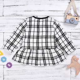 image-Long-sleeved Dresses Two-piece Children's Baby Small Incense Wind Suit