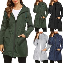 image-Waterproof Light Raincoat Hooded Windbreaker Mountaineering Jacket Women's Jacket